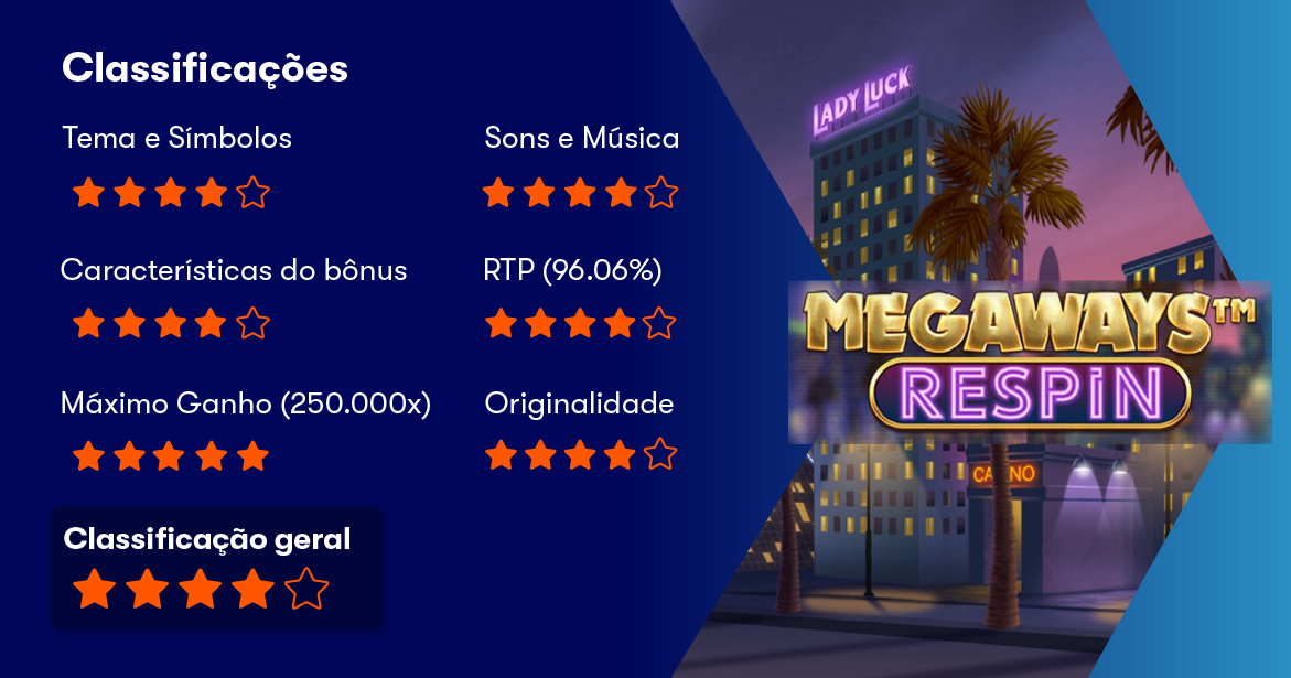 classificações megaways respin slot