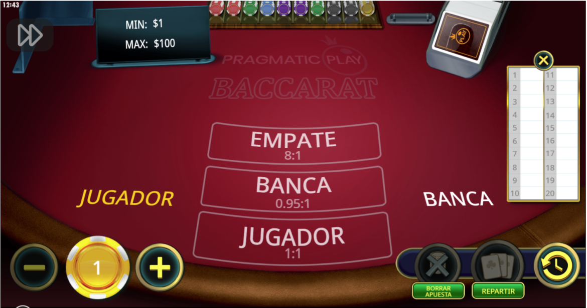 Baccarat - Bacará online.